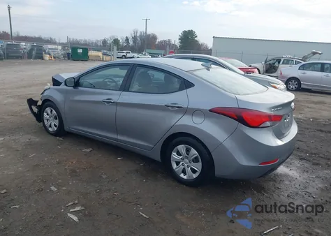 2016 Hyundai Elantra Se from USA, damaged, VIN 5NPDH4AE7GH757275